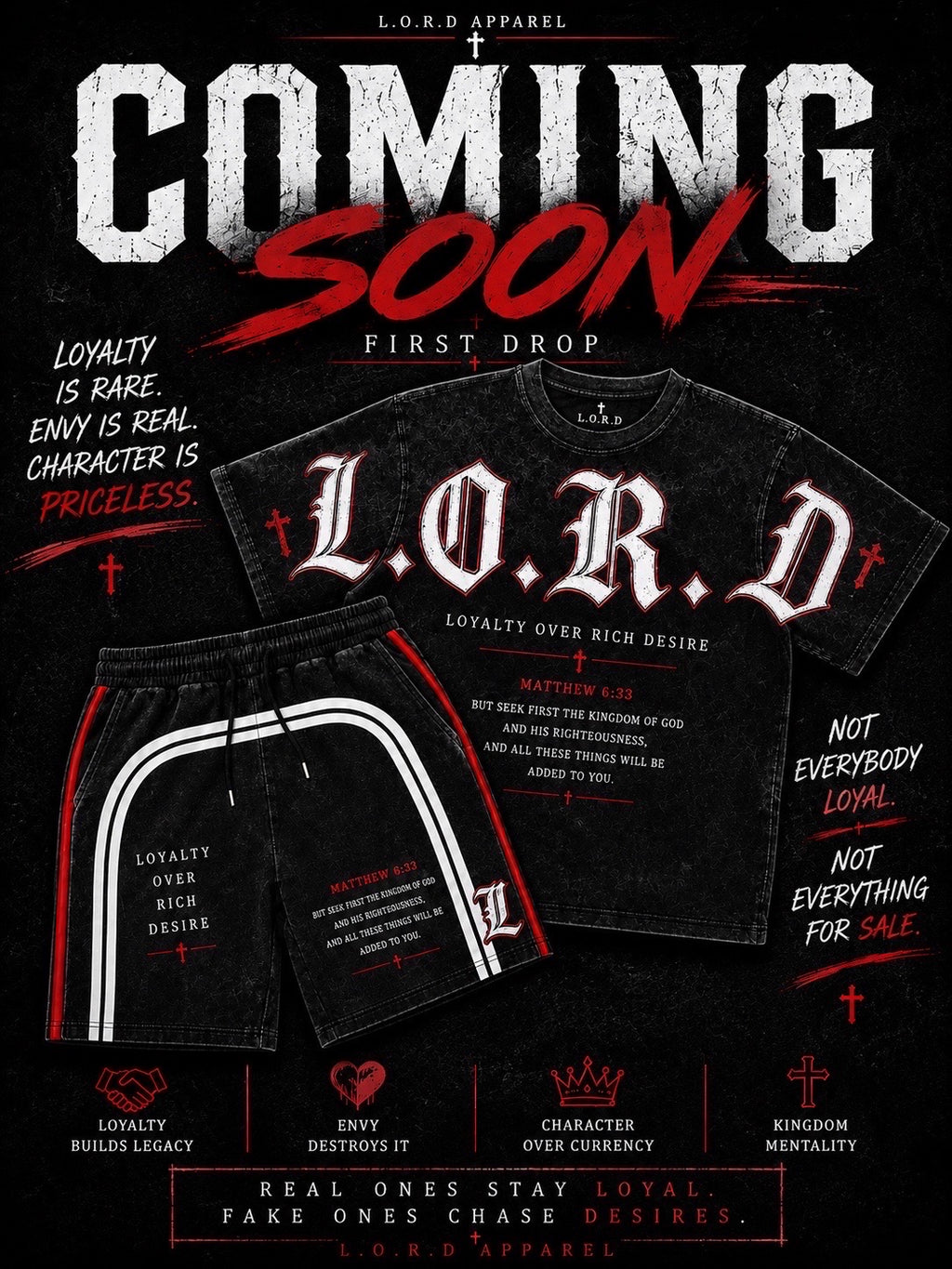 L.O.R.D “Loyalty Over Rich Desires” Premium Short Set