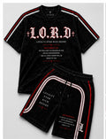L.O.R.D “Loyalty Over Rich Desires” Premium red and black Short Set
